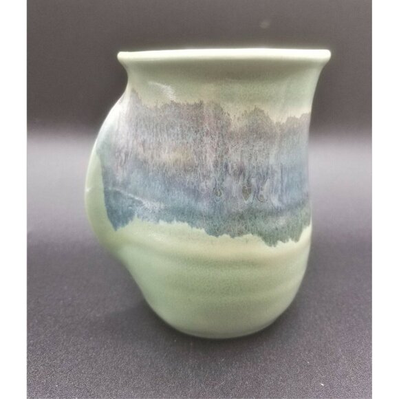 Clay In Motion Pottery Misty Green Neher Coffee Cup Handwarmer Mug Oregon 2017 - Picture 3 of 7